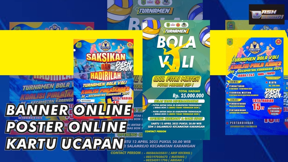Desain Banner Bola Voli Untuk Promosi di Instagram - JASA BUAT BANNER INSTAGRAM - Buat Banner Online - Jasa Desain Banner