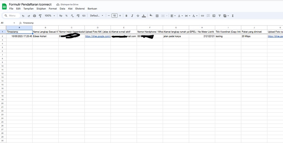 Entri Data - Layanan Cepat Jasa Pembuatan Google Form - 5