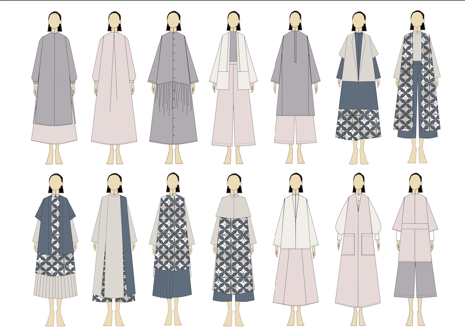 Desain model baju wanita modern, cocok untuk inspirasi desain busana casual, pesta, dan hijab