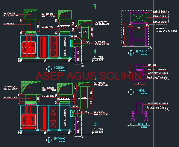 CAD Drawing - Desain HVAC, AC, Chiller, Ventilasi Kitchen - 5