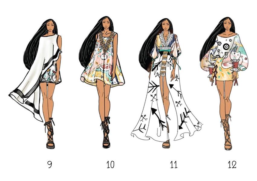 รับออกแบบเสื้อผ้าแฟชั่น ผู้หญิง สไตล์อินเดียแดง 4 แบบ