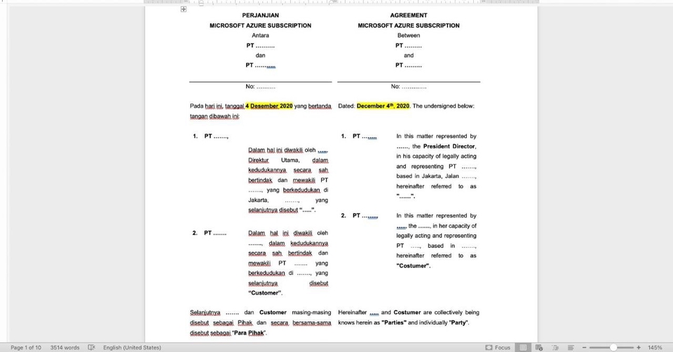 Hukum - Jasa Konsultasi Hukum dan Penyusunan Kontrak/Perjanjian - 5