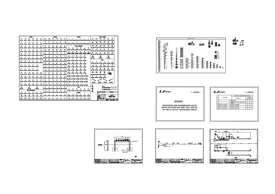 CAD Drawing - Template gambar kerja Piping Material - 3