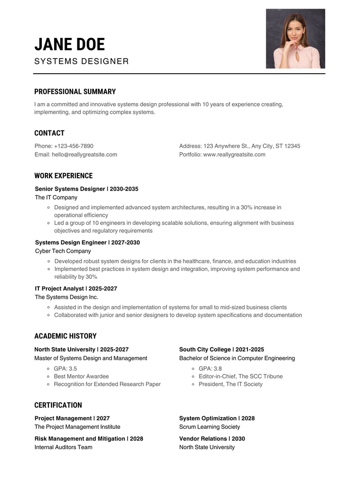 Jasa desain CV menarik dan unik portofolio resume profesional Jane Doe