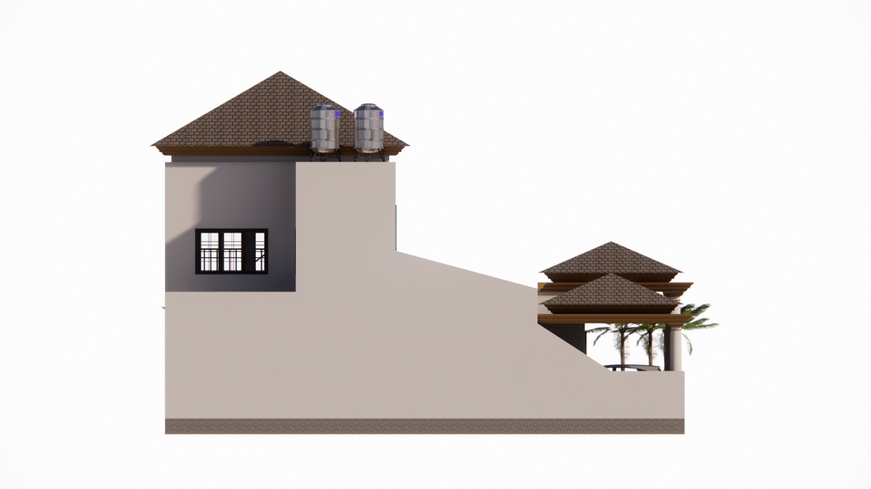 Jasa desain arsitektur rumah minimalis dengan desain exterior modern 3d