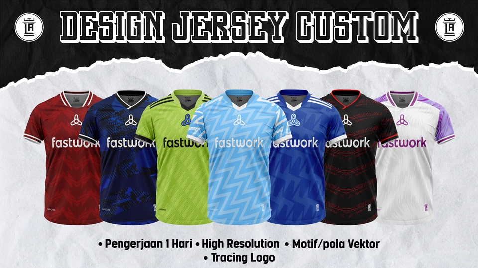 Desain Kaos & Motif - DESIGN JERSEY CUSTOM WAKTU PENGERJAAN 1 HARI - 1