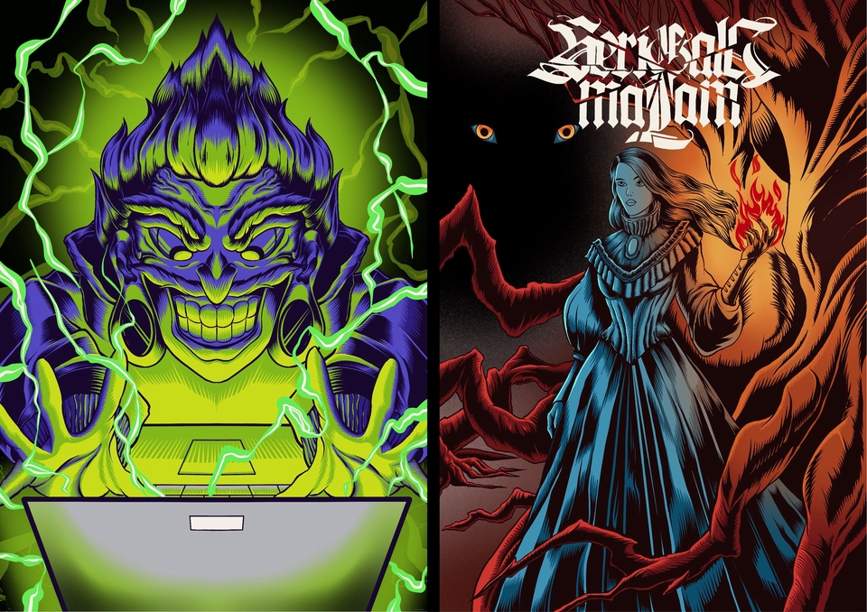 Gambar dan Ilustrasi - Illustrasi darkart style dengan detail - 2