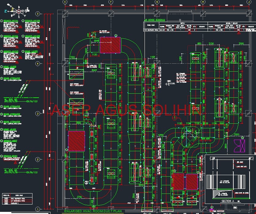 CAD Drawing - Desain HVAC, AC, Chiller, Ventilasi Kitchen - 3