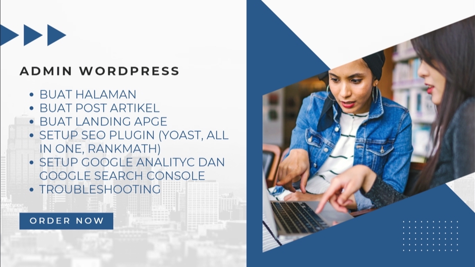 Jasa Lainnya - Admin Wordpress (Jasa Update Halaman/Artikel, Pembuatan Landing Page, Setup Plugin SEO) - 1