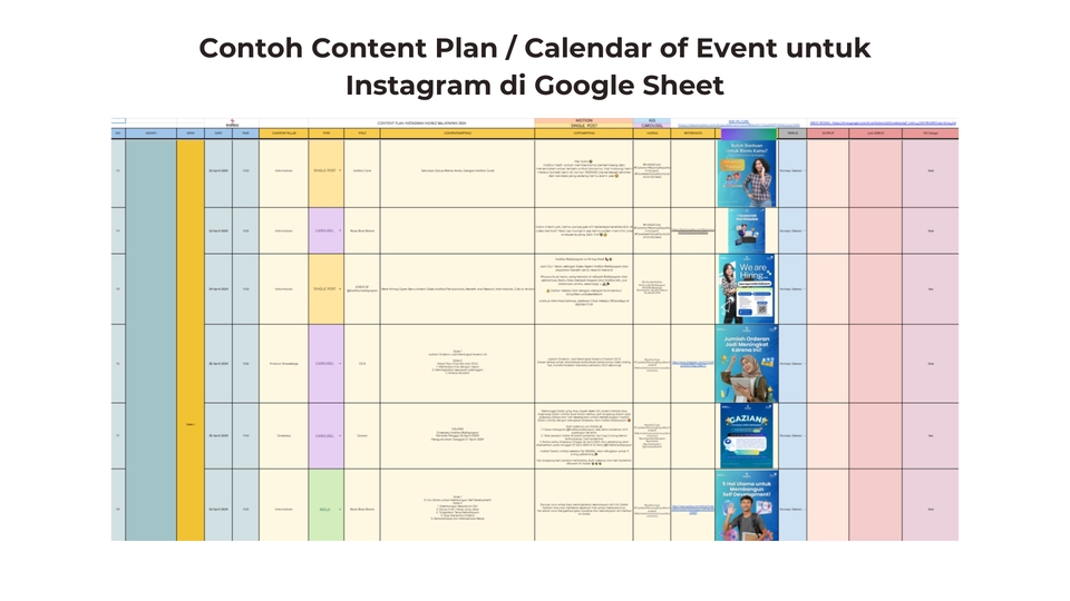 Digital Marketing - Content Plan Instagram | Content Pillar | Content Goals | Calendar of Event - 7