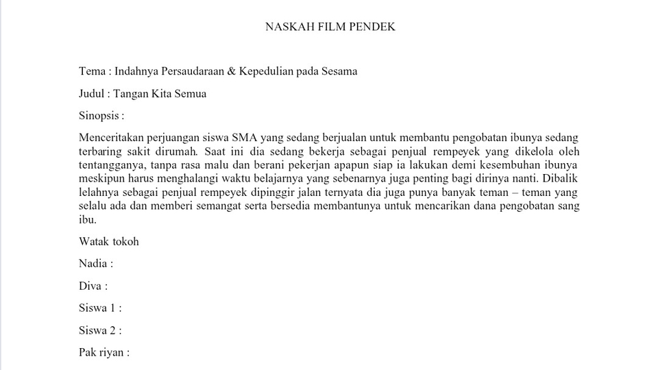 Penulisan Konten - Jasa pembuatan naskah Vidio pendek, cerpen dan teater - 3