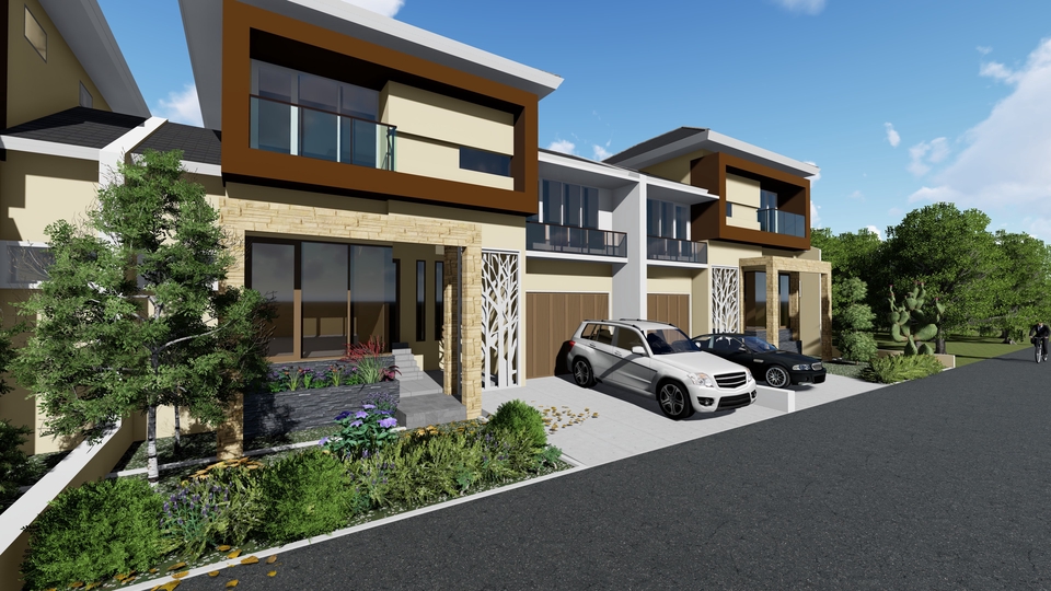 Jasa drafter autocad murah untuk desain rumah modern dengan 2 mobil di garasi