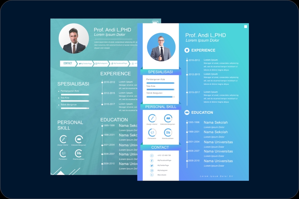 Portfolio & Resume - Desain Curriculum Vitae (CV) Proses 1 Hari - 4