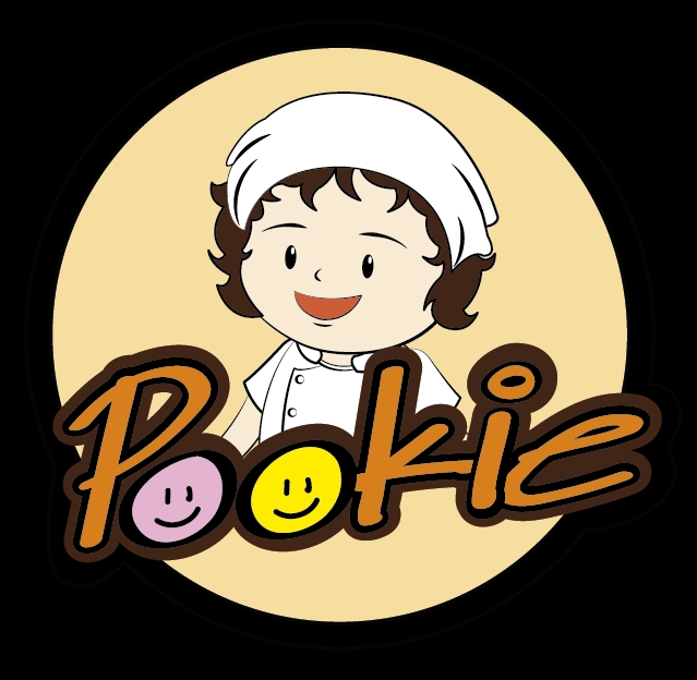 รับออกแบบโลโก้ร้านอาหารน่ารักสไตล์การ์ตูน PooKie