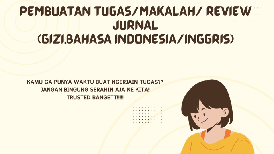 Jasa Pengetikan Online Cepat dan Akurat - PEMBUATAN TUGAS/MAKALAH/REVIEW JURNAL Untuk Jenjang Kuliah-SD-SMP-SMA (Khususnya Jurusan Gizi)