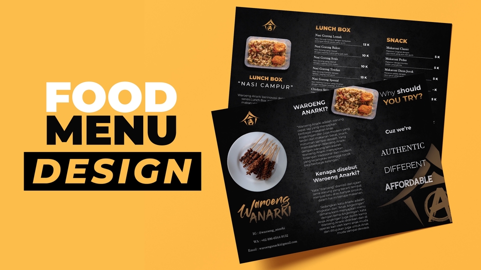 Digital Printing - Desain Daftar Menu, Pricelist, Brosur Modern Profesional - 1