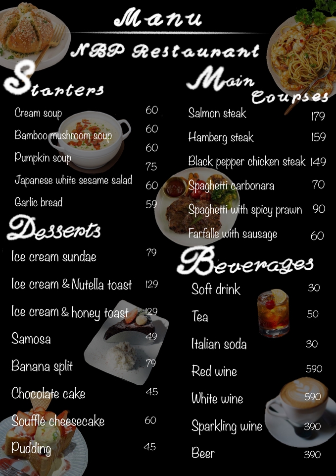 สื่อสิ่งพิมพ์และนามบัตร - สร้างเมนูอาหาร - 4