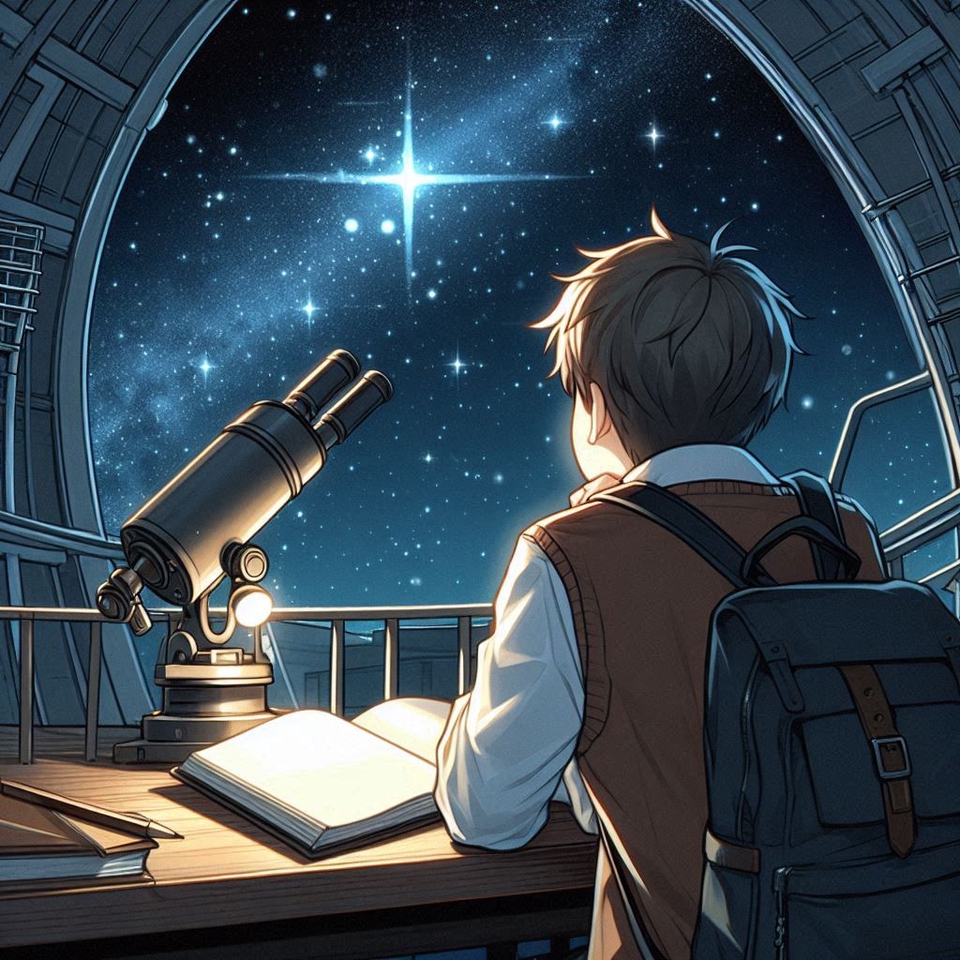 รับวาดการ์ตูนอนิเมะชายดูดาวผ่านกล้องโทรทรรศน์