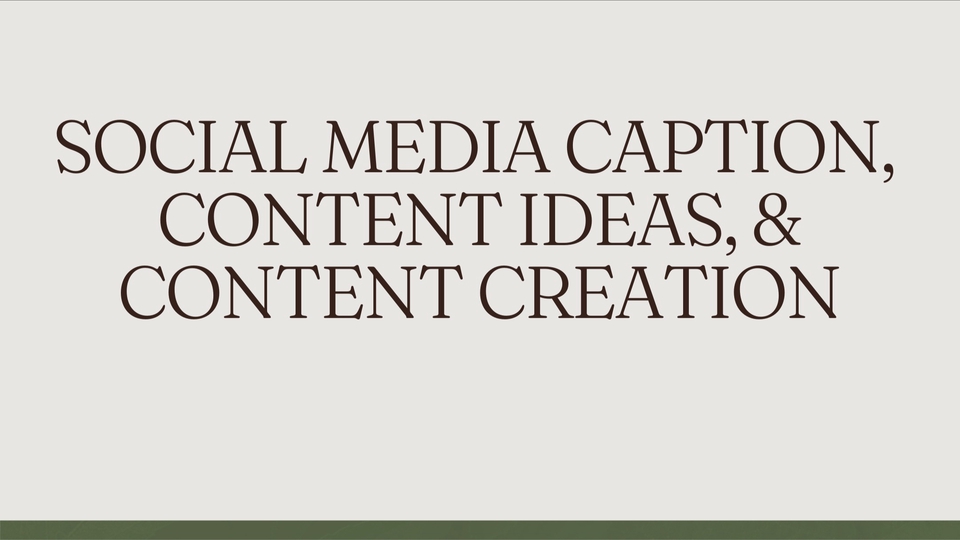 Jasa Penulisan & Pembuatan Caption Instagram dan Sosial Media - Social Media Caption, Content Ideas, & Content Creation