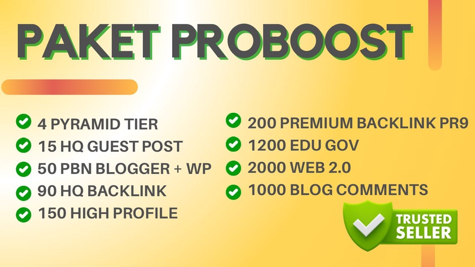 Paket Proboost SEO Website - Jasa SEO Profesional, Backlink Berkualitas, Harga Terjangkau