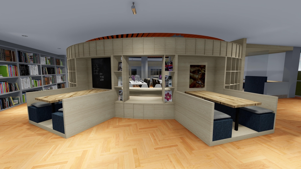 Desain interior cafe minimalis modern dengan jasa render 3d, cocok untuk desain cafe sederhana, desain cafe kopi, dan desain cafe lesehan.