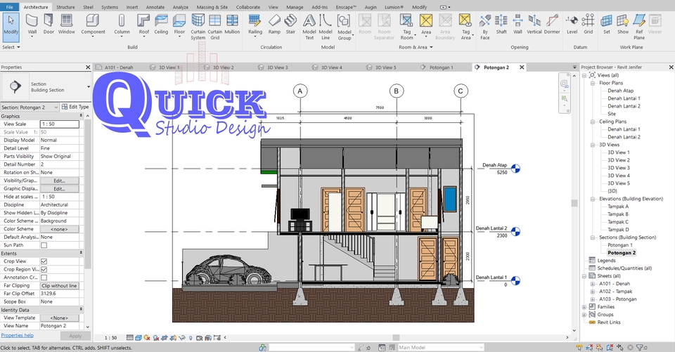 CAD Drawing - Modeling Revit Ars, Str & MEP (Recommended) - 9