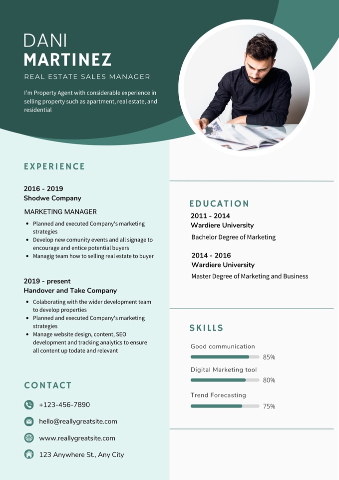 Portfolio & Resume - รับทำ Resume/CV ทั้งภาษาไทย และภาษาอังกฤษ  - 2