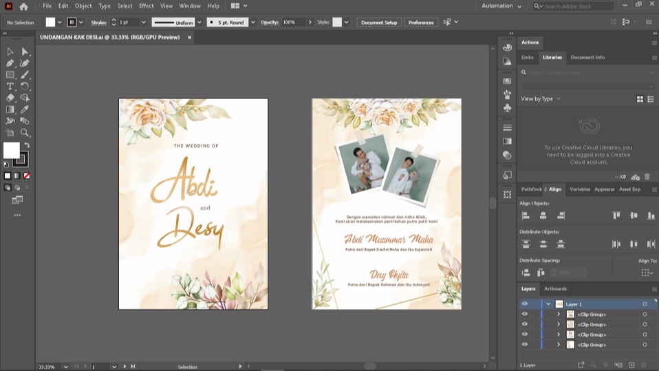 Kartu Ucapan & Video - Desain Undangan Digital Berbentuk Gambar (JPG/PNG) - 6