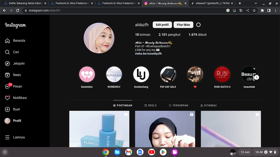 Selebgram/ Socmed - reviewer all about beauty enthusiast - 3