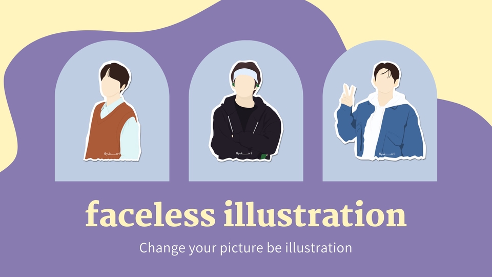 Gambar dan Ilustrasi - Ilustrasi faceless minimalis aesthetic untuk hadiah / avatar - 1