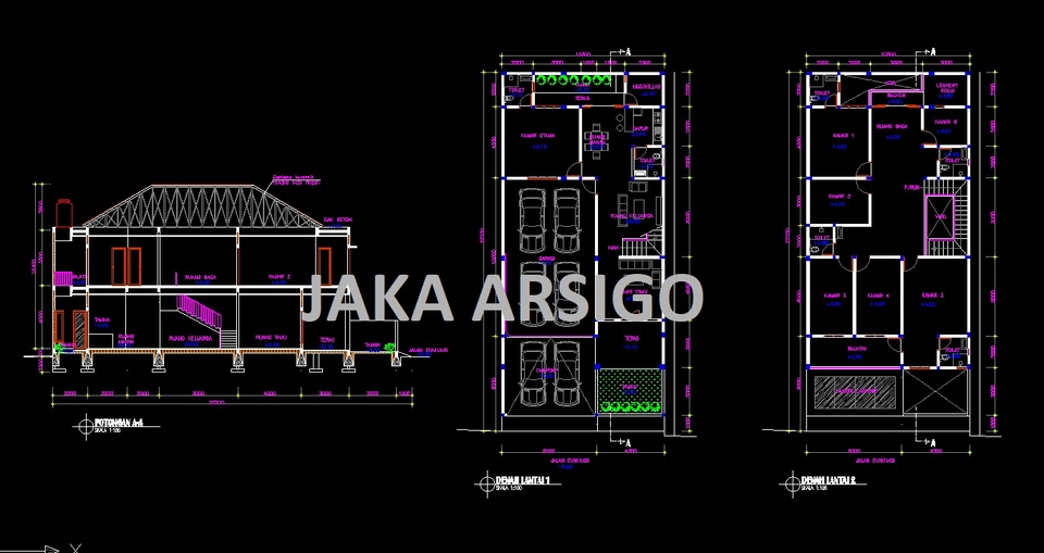 CAD Drawing - Gambar Kerja GAMBAR IMB / PBG - 7