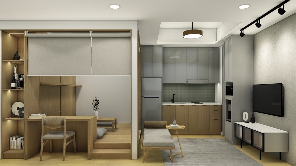 3D & Perspektif - Desain Interior (Lengkap dengan material asli) - 3D Visual, Render - 6