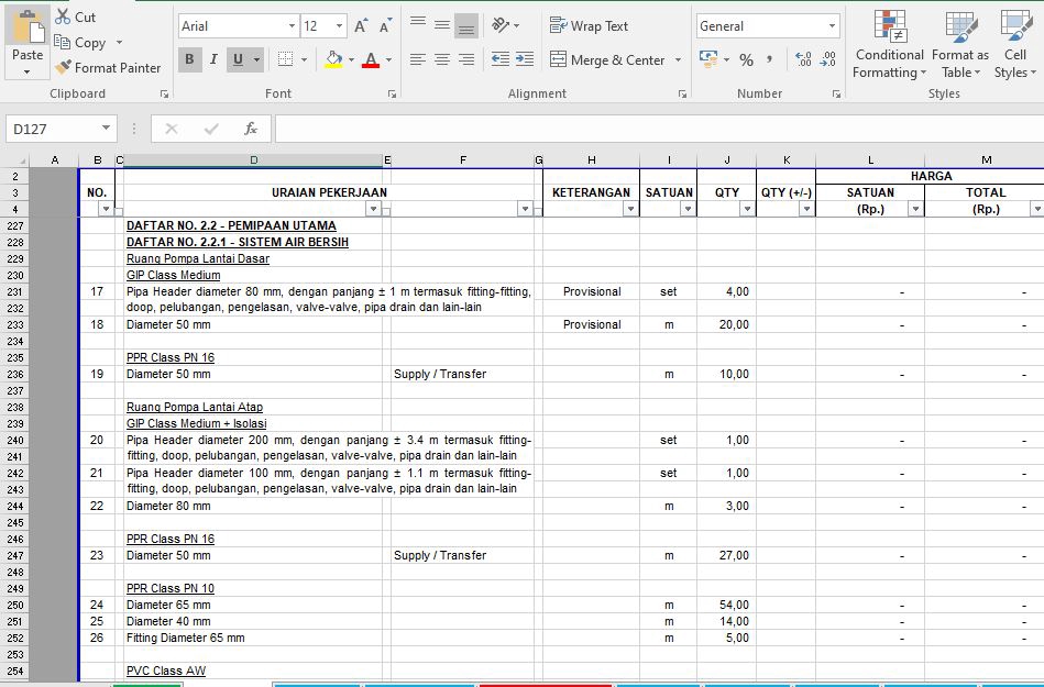 Jasa drafter autocad untuk gambar detail sistem air bersih dengan harga murah.