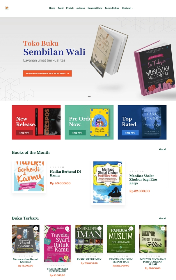 Jasa Pembuatan Website Toko Online dengan Harga Terbaik di Indonesia - Toko Buku Sembilan Wali.