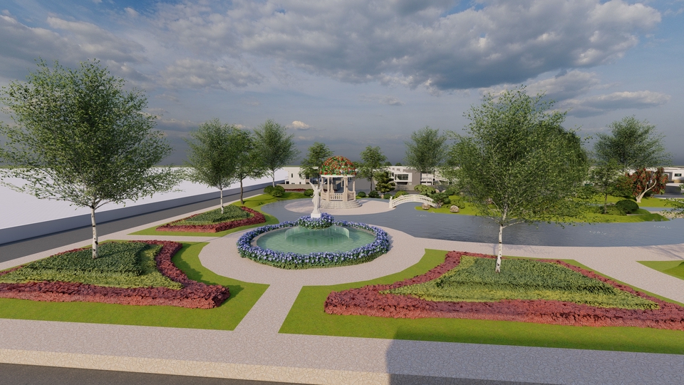 ออกแบบสวนสวย สวนน้ำ จัดสวนหน้าบ้าน งบประมาณน้อย