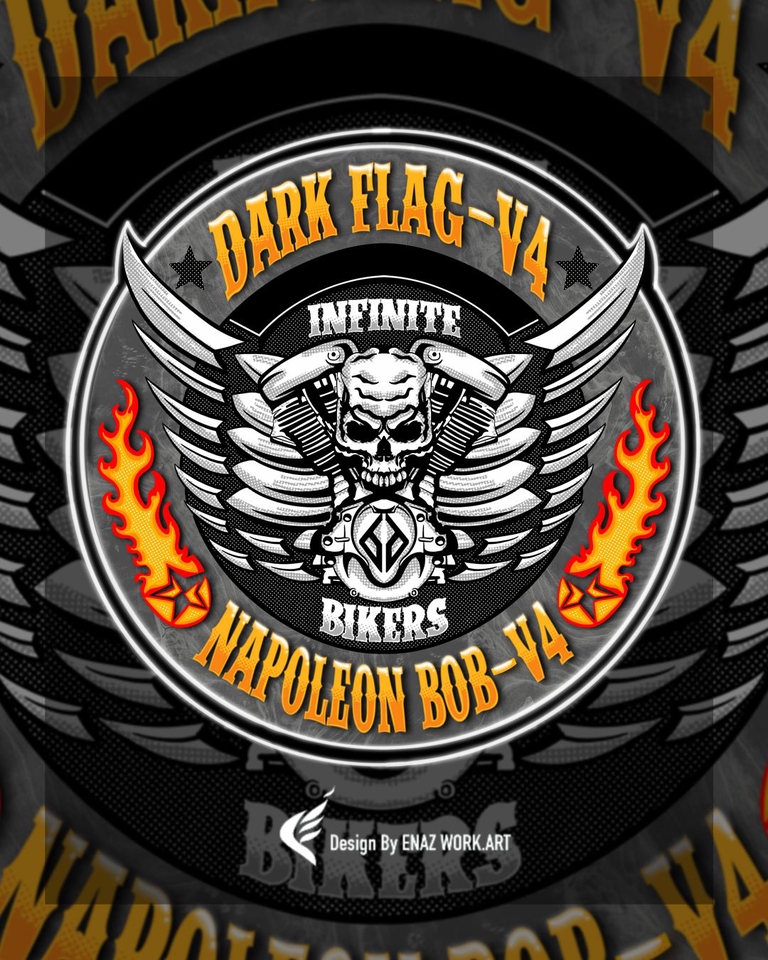 Desain logo keren Dark Flag V4, jasa desain logo profesional dengan harga terjangkau.