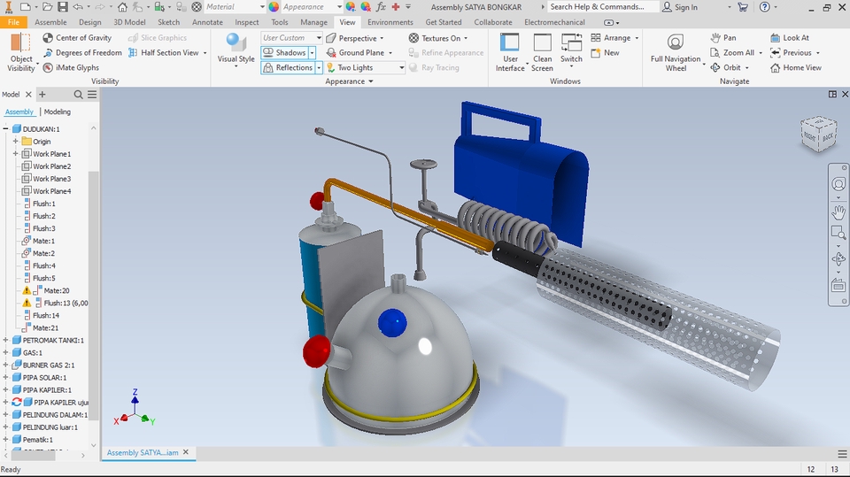 CAD Drawing - Video Animasi 3D Presentasi Perakitan Produk Part Rendering AutoCad Inventor - 4