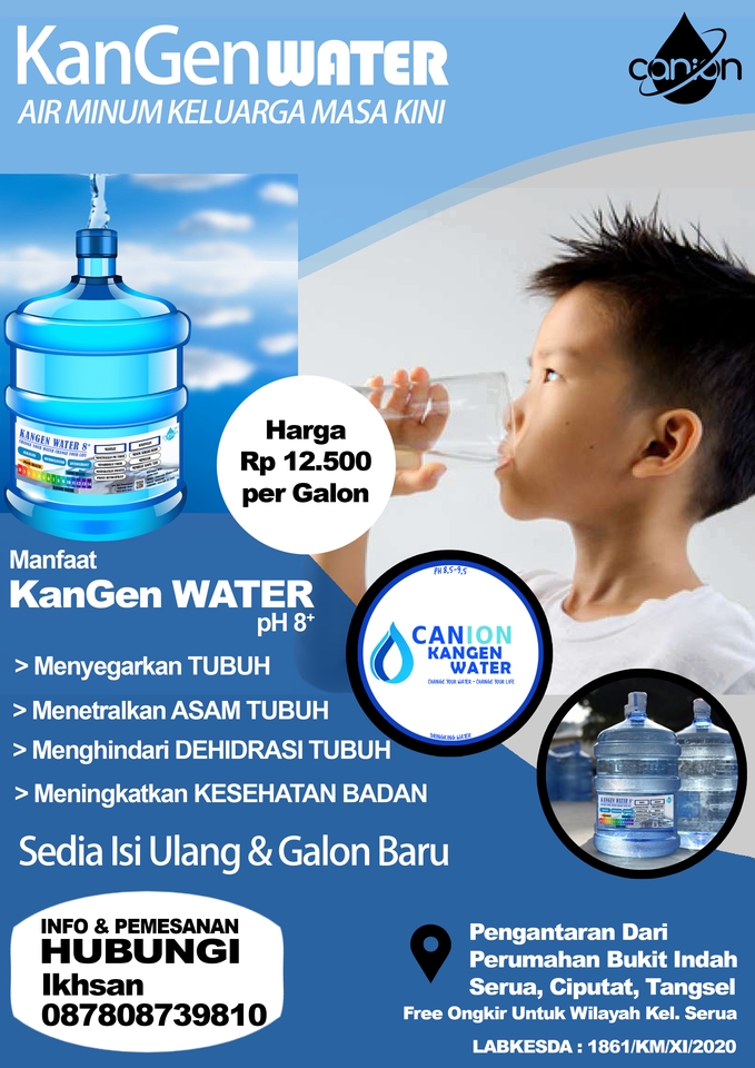 JASA BUAT BANNER INSTAGRAM - Desain Banner Kangen Water untuk Promosi Bisnis