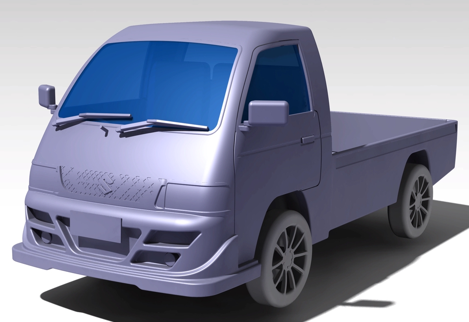 Jasa Desain Eksterior 3D Mobil Pick Up, Render 3D Mobil Pick Up, Desain Mobil Pick Up, Gambar 3D Mobil Pick Up, Mobil Pick Up 3D, Mobil Pick Up, Desain 3D Mobil