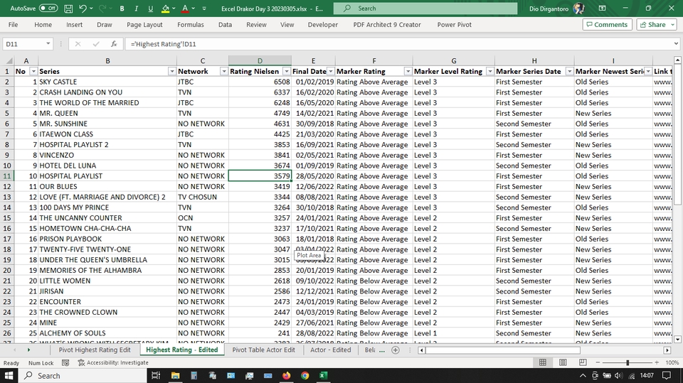 Entri Data - Pengerjaan Tugas excel - 2