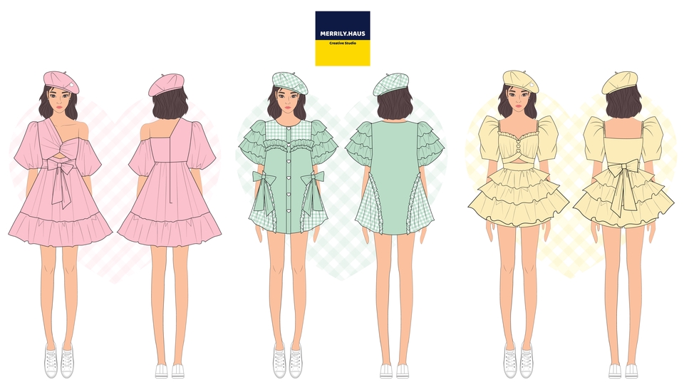 วาด/ออกแบบแพทเทิร์นเสื้อผ้า - ออกแบบเสื้อผ้าแฟชั่น เสื้อผ้าเด็ก ชุดยูนิฟอร์ม ชุดพริตตี้ MC เสื้อผ้าสัตว์เลี้ยงฯ - 21
