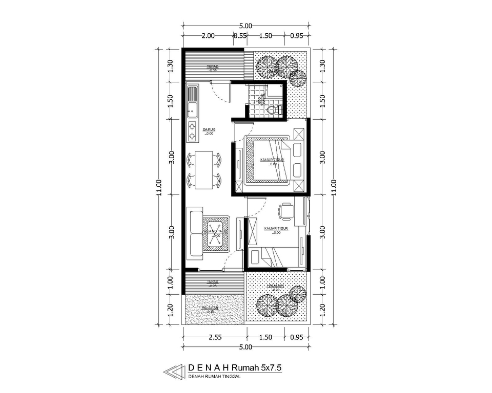 CAD Drawing - Jasa Gambar denah rumah 2D harga per rumah - Sehari bisa jadi - 6