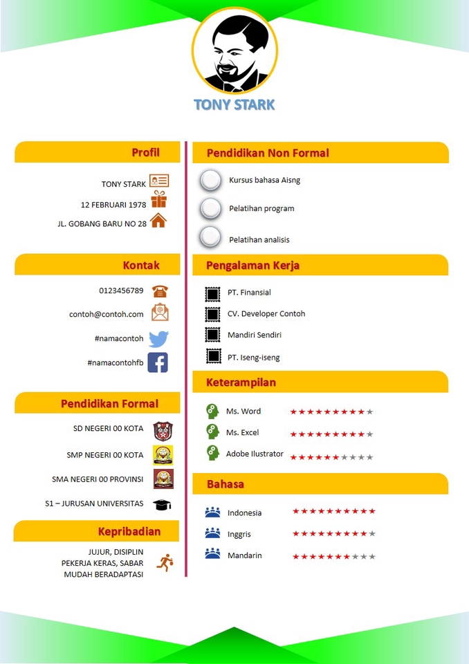 Portfolio & Resume - Desain Resume (CV) Menarik... Satu Hari Jadi.. Bonus Revisi.. - 2