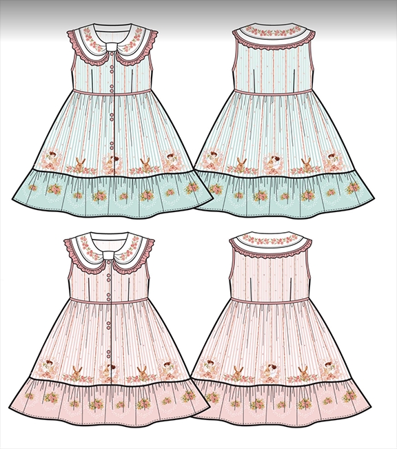 วาด/ออกแบบแพทเทิร์นเสื้อผ้า - ชุดเด็ก ชุดคู่ แม่ลูก ชุด set พ่อ แม่ลูก - 19