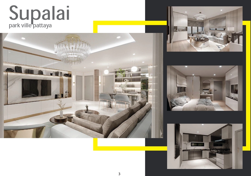 รับออกแบบบ้าน3D perspective सुपาลัย พัทยา  โมเดลบ้าน3มิติ