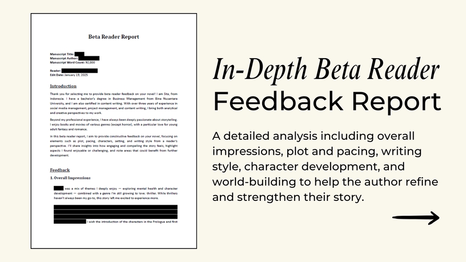 Beta Reader Report Example Beta Reading for Authors