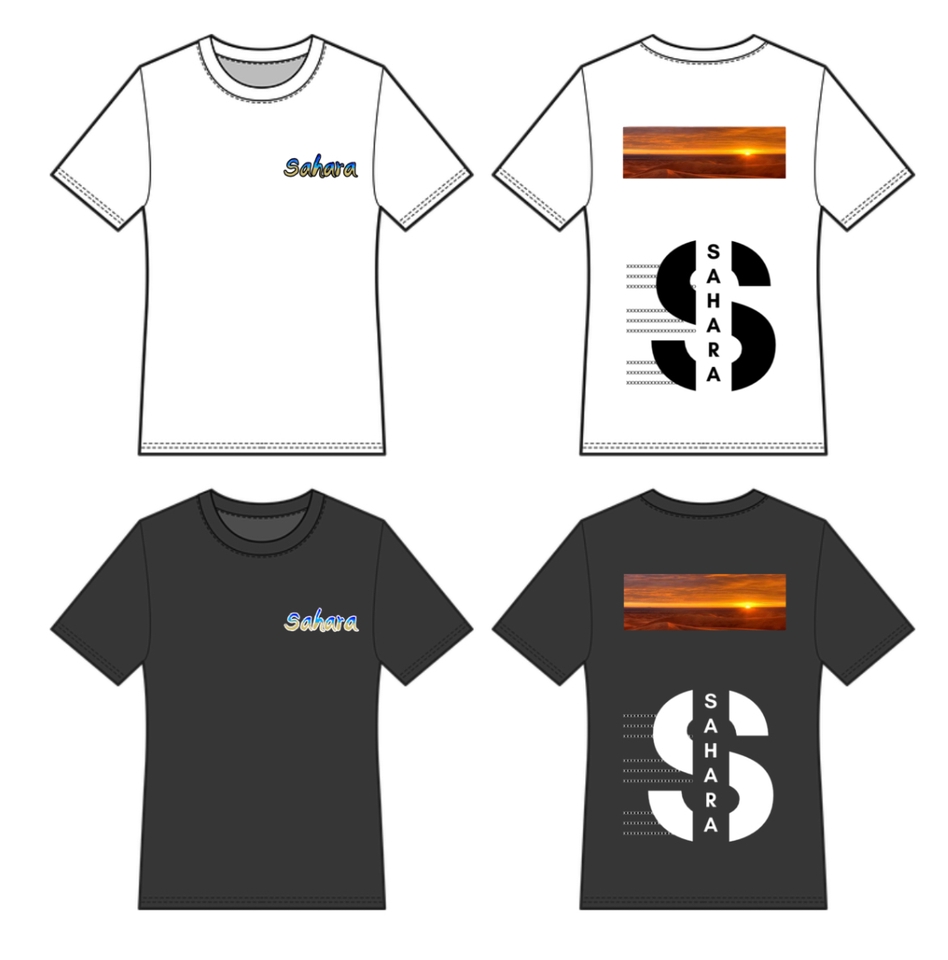 ออกแบบลายสักเสื้อ  sahara  พระอาทิตย์ตก