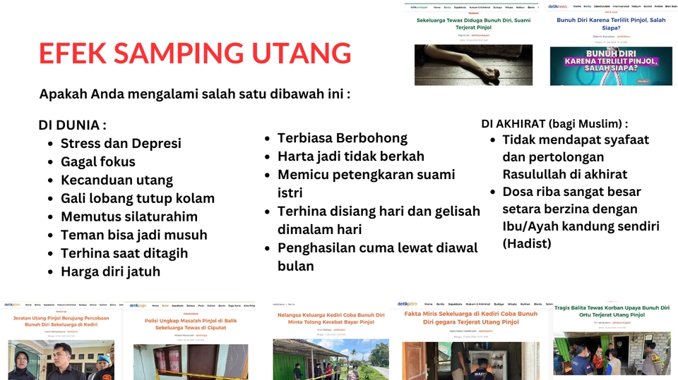 Efek Samping Utang: Dampak Keuangan, Hubungan dan Keagamaan. Konsultan Keuangan, Jasa Akuntansi, dan Perencanaan Keuangan.