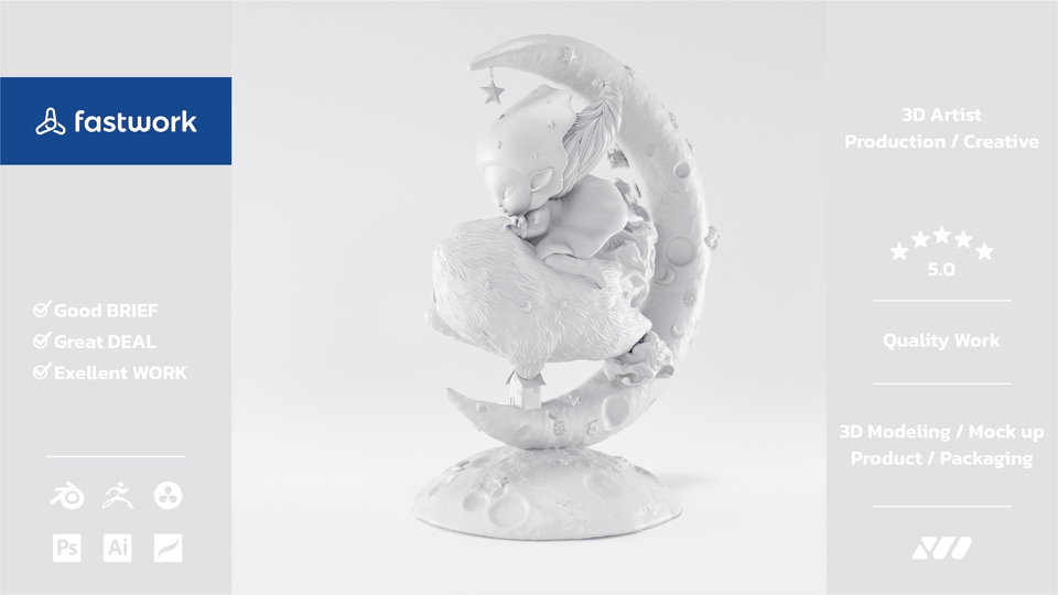 รับผลิต art toy ตุ๊กตา 3 มิติ ตัวละคร 3D โมเดล งานโมเดลลิ่ง แบบจำลอง