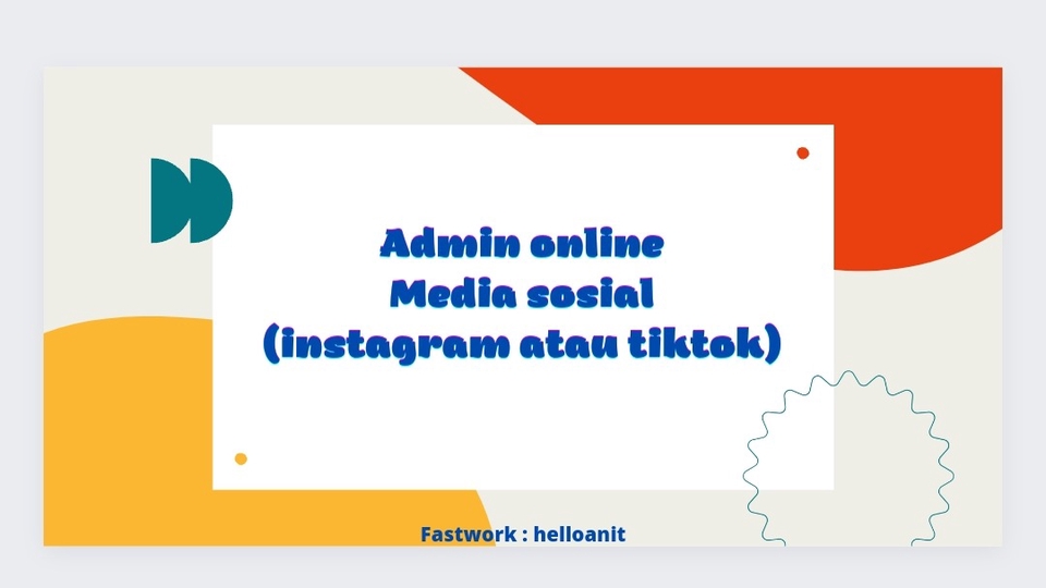 Admin Web & Page - Admin sosial media instagram atau tiktok - 1